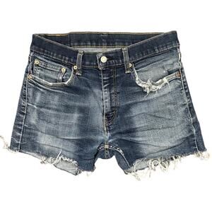 Levi's 559 Relaxed Jean Cut‎ Off Shorts Women's 32 Blue Denim Casual Summer